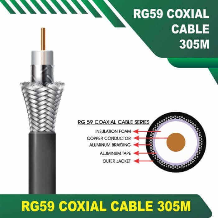 coaxial cable coaxial cable connector coaxial cable rg59 305 meter
