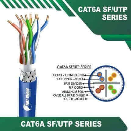 cat6a 23awg 4 twisted pair SF-UTP LAN Cable 305m