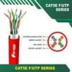 cat5e u-utp outdoor 24awg 4pair cable 305Meter - Orange