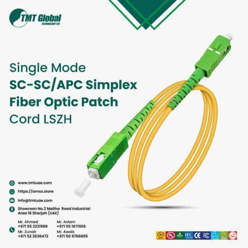 Single Mode sc sc apc simplex fiber optic patch cord lszh-01