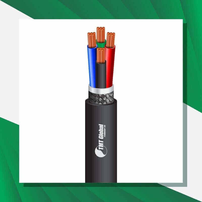 Central Clock System by tmt global technology ltd 2 Speaker cable 4core shielded outdoor 1.5mm TMT-0416CKBRK-SR-5