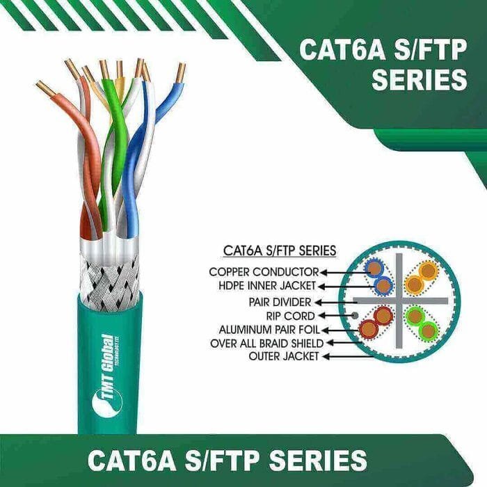 cat6a stp cable 23awg 4 twisted pair 305m