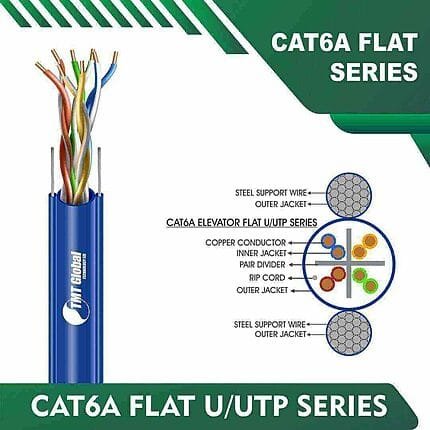 Cat6a 23awg 4 twisted pair U-UTP lift Cable