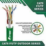 outdoor cat 6 cable 23awg 4 twisted pair F/UTP 305m