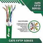 F/FTP cat6 cable 23awg 4 twisted pair 305m