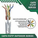 outdoor cat 6 cable 23awg 4 twisted pair F/UTP 305m