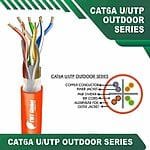 Cat 6a 23awg 4 twisted pair utp cable 305m