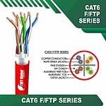 F/FTP cat6 cable 23awg 4 twisted pair 305m