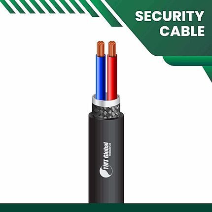 2 core Shielded Braided Security Cable 1.5mm