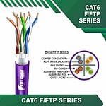 F/FTP cat6 cable 23awg 4 twisted pair 305m