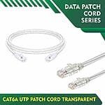 1 Meter cat6a utp patch cord 24AWG Transparent - Image 10