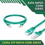 cat6a 23awg ethernet stp patch cord aqua