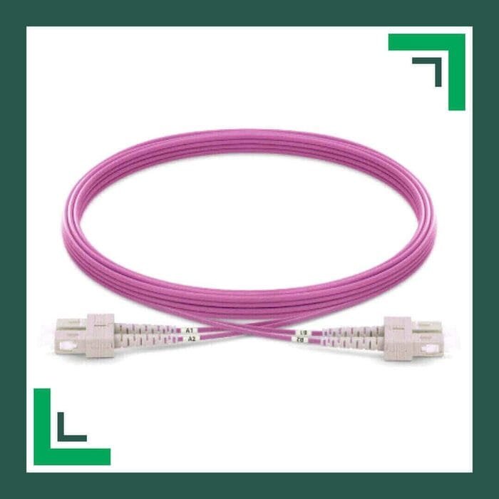 SC to SC UPC OM4 Duplex Fiber Optic Patch Cord Multimode LSZH - Image 3