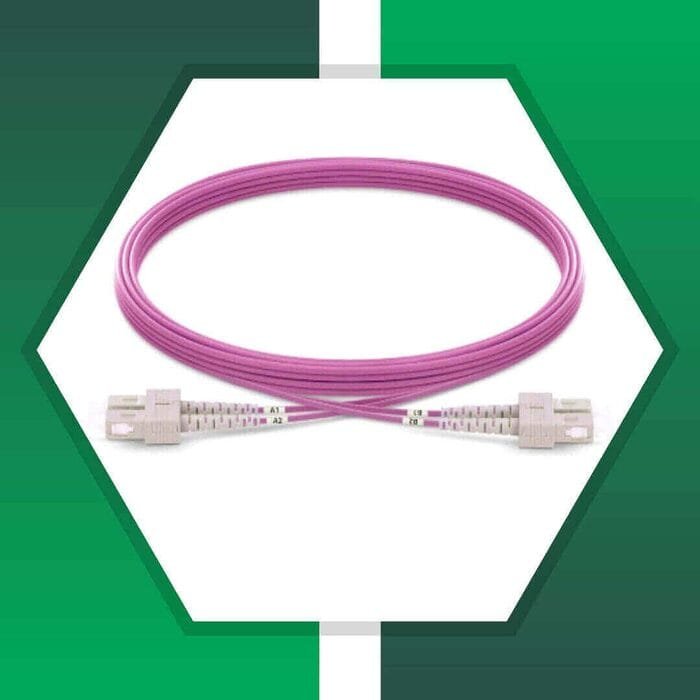 SC to SC UPC OM4 Duplex Fiber Optic Patch Cord Multimode LSZH - Image 4